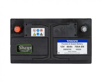 Аккумулятор 700А обратная полярность 80 Ah Вольво S60 II, S80 II, XC70 II, XC60 \\ VOLVO Original 30659795