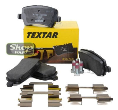 Тормозные колодки задние электрический ручник VOLVO S60 II, S80 II, XC70 \\ сплошной диск \\ TEXTAR 2449602