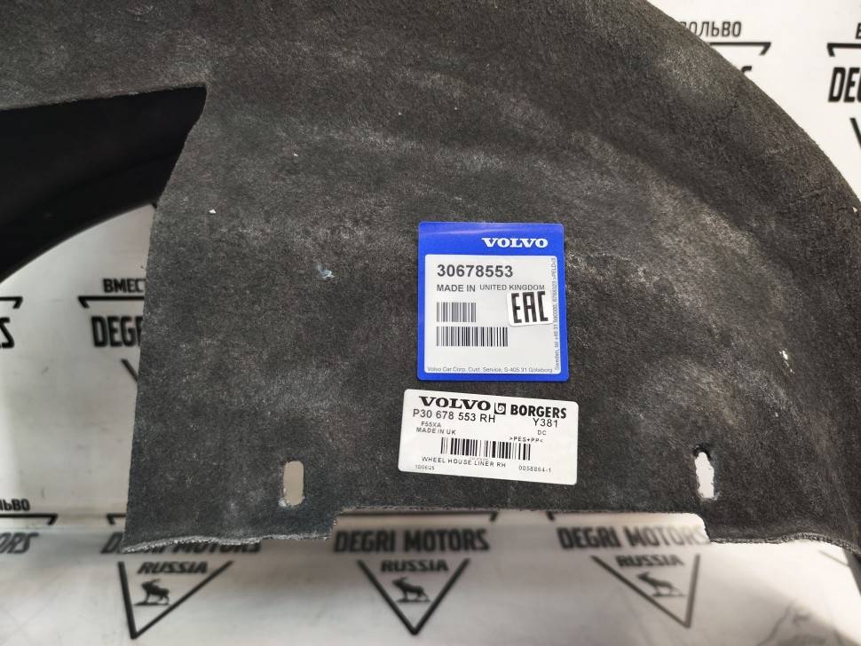 Подкрылок заднего крыла Вольво XC70 II \\ правый \\ VOLVO (Original) 30678553
