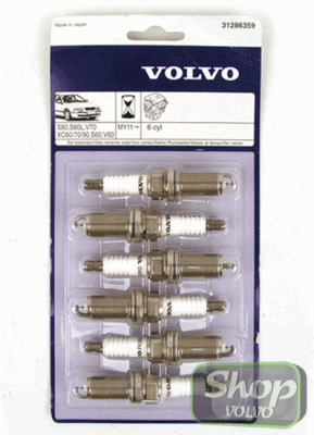 Комплект свечей зажигания 6 цилиндров VOLVO S60 II, S80 II, XC60, ХС90 \\ с 2011 года \\ VOLVO (Original) 31286359