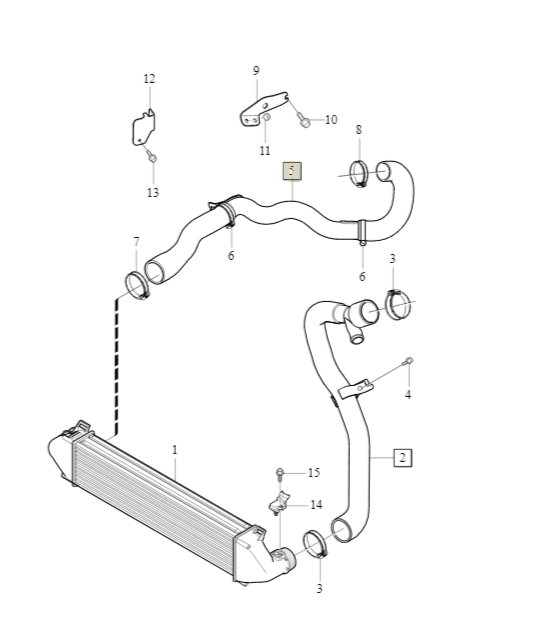 Патрубок интеркулера воздушный Вольво XC60, S80 II, S60 II \\ VOLVO Original 31319502
