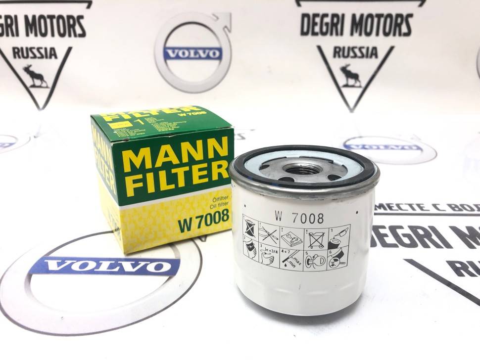 Фильтр масляный ВОЛЬВО S60 II, S80 II, XC60, XC70 II, V60, V70 III \\ B4164Sxx, B4164Txx \\ MANN W 7008
