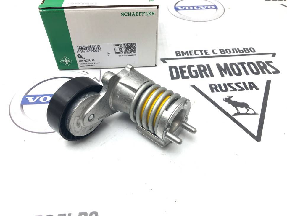 Ролик ремня генератора с натяжителем в сборе Volvo C30, C70, S40 II, V50, V40, V40CC \\ INA 534 0274 10