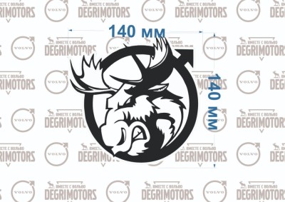 Наклейка "Лось" Volvo винил \\ SW-Parts Наклейка140x140