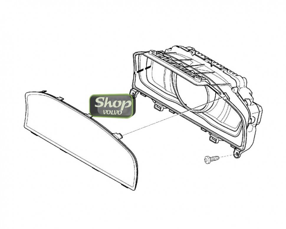 Стекло приборной панели Вольво S60 II, S80 II, V70 III, XC60, XC70 II \\ VOLVO Original 30786145
