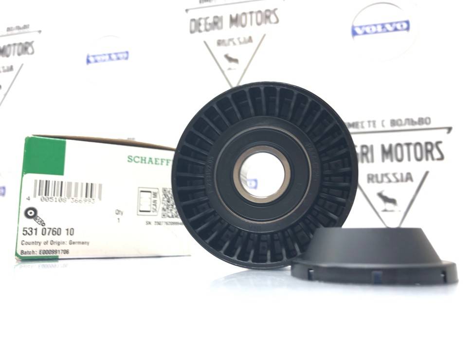 Ролик натяжителя приводного ремня VOLVO S60, S80, V70 II, XC70, XC90 \\ INA 531 0760 10