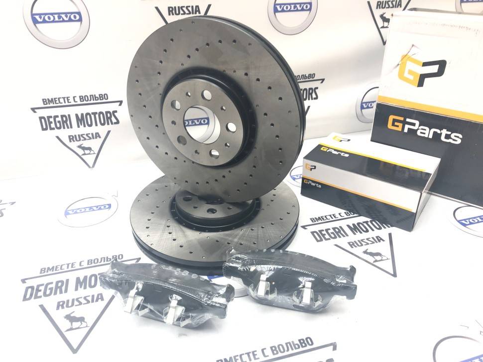 Передние тормозные диски и колодки Volvo XC90 17&#039; 2FN \\ GParts Sport