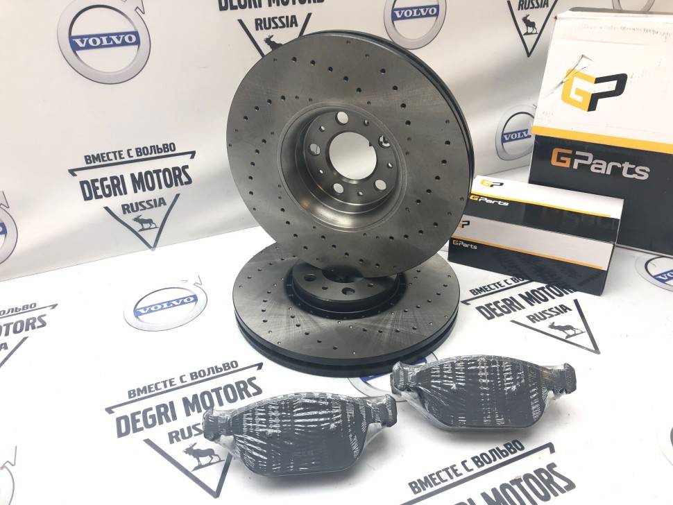 Передние тормозные диски и колодки Volvo XC90 17&#039; 2FN \\ GParts Sport