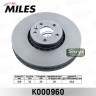 Тормозной диск передний VOLVO XC60 17" \\ 328 мм \\ Miles K000960