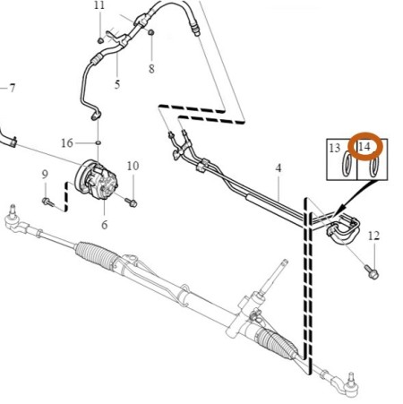 Кольцо уплотнительное рулевой рейки Volvo S60 II, S60 CC, S80 II, V60, V60 CC, V70 III, XC70 II, XC60 \\ VOLVO Original 31202895
