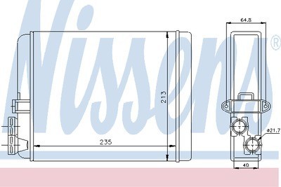 Радиатор отопителя салона VOLVO S60, S80, V70 II, XC70, XC90 \\ Nissens Дания 707102