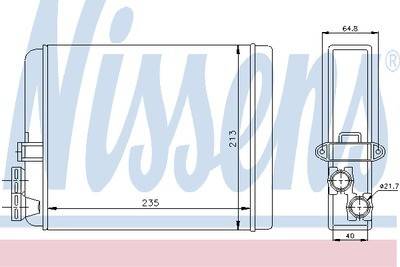 Радиатор отопителя салона VOLVO S60, S80, V70 II, XC70, XC90 \\ Nissens Дания 707102