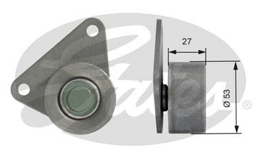 Ролик ГРМ холостой VOLVO S60, S80, V70, XC70, XC90, S40, V50, C30 \\ Gates T42097