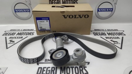 Ремень приводной, комплект с роликом Вольво XC90 II \\ дизель \\ VOLVO Original 31480361