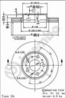 Тормозной диск передний 15'' \\ VOLVO S60,S80,XC70 \\ 286мм \\ (Brembo) 09.8633.10