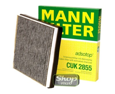 Фильтр салонный угольный VOLVO S60, S70, V70, C70, S80, XC70, XC90 \\ с IAQS \\ MANN-FILTER CUK2855