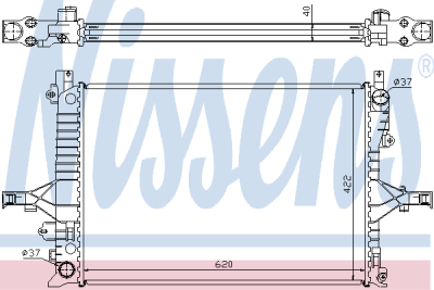 Радиатор охлаждения VOLVO S60, S80, V70, XC70 \\ КПП механика \\ Nissens (Дания)