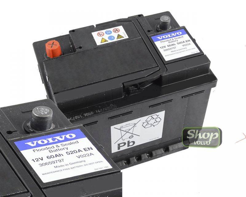 Аккумулятор 520А обратная полярность \\ 12V 60Ah 520A \\ VOLVO (Original) 30659797
