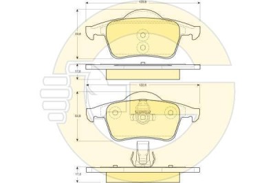 Тормозные колодки задние \\ VOLVO S60, S80, V70 II, XC70 16" \\ Girling 6113892