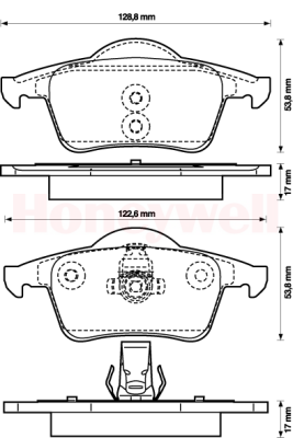 Тормозные колодки задние \\ VOLVO S60, S80, V70 II, XC70 16" \\ Jurid 573 021 J