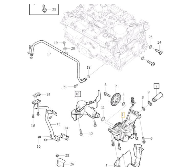 Масляный насос Volvo XC60 II, XC90 II, V90 II, S90 II, V90CC \\ B420Tx \\ VOLVO Original 32298903
