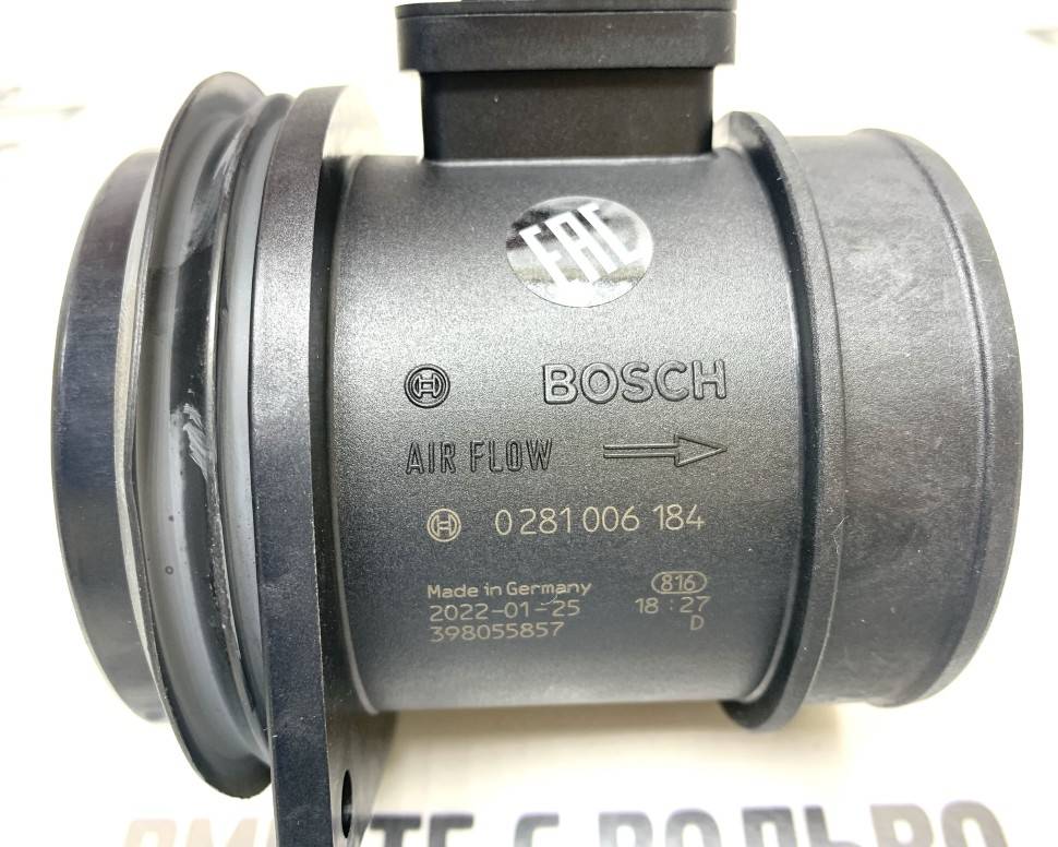 Датчик массового расхода воздуха Вольво D5244T18, D5244T4, D5244T5 \\ BOSCH 0 281 006 184