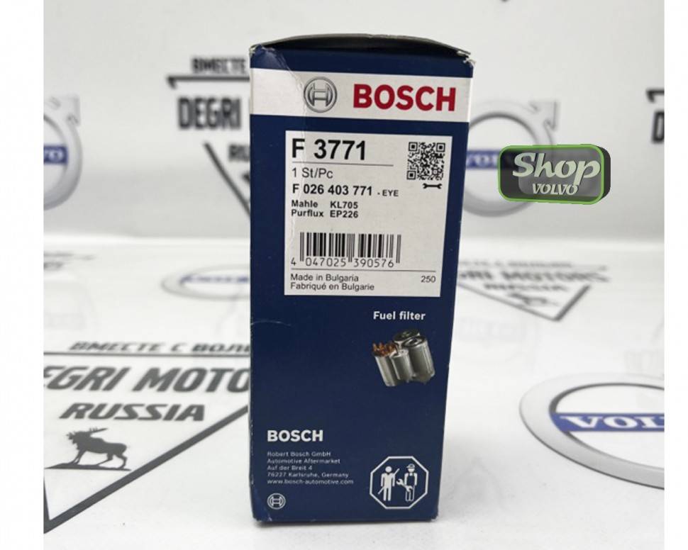 Топливный фильтр Вольво S60 II, S80 II, V70 III, XC70 II, XC60 \\ бензин \\ BOSCH F 026 403 771