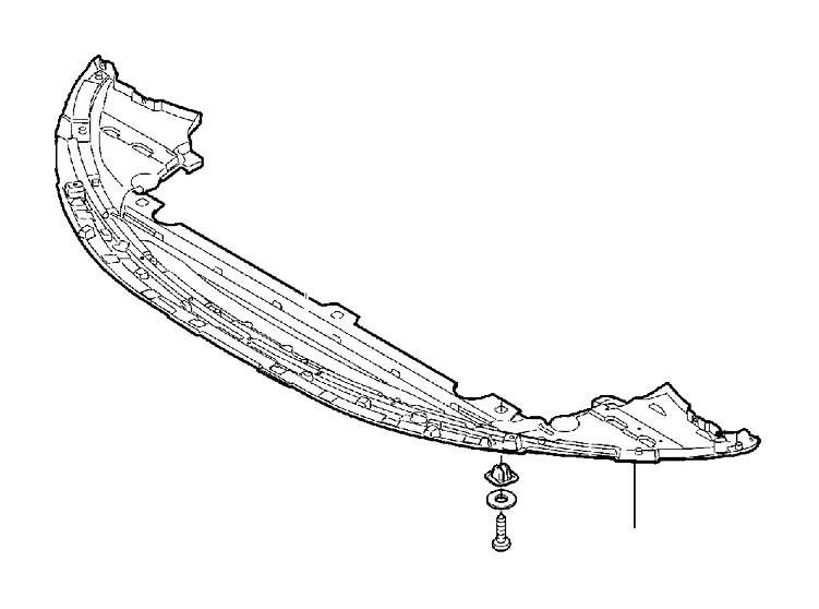 Пыльник переднего бампера Вольво S60 2011- обтекатель VOLVO Original 307950192f.jpg