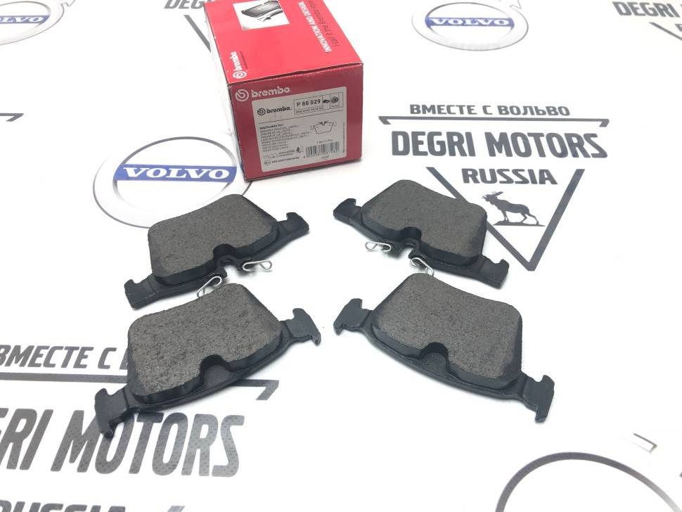 Колодки тормозные задние комплект Вольво XC90 II, XC60 II \\ 17&quot; дюймов \\ BREMBO P 86 029