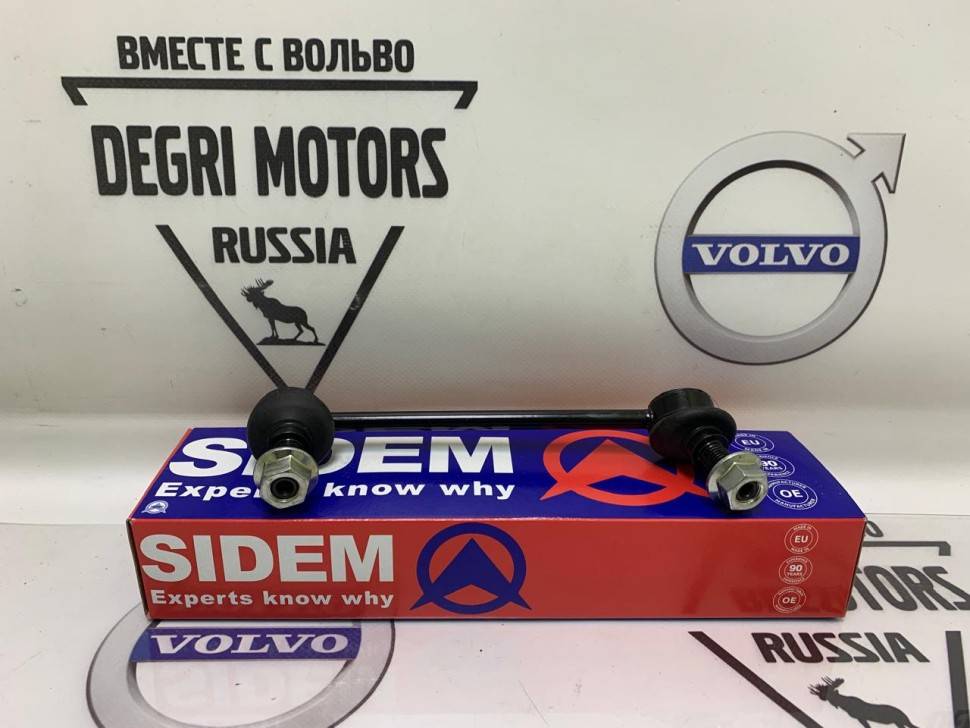 Стойка переднего стабилизатора левая Volvo XC90 II, XC60 II, S90 II \\ Sidem 67662