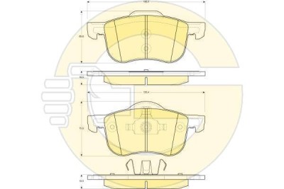 Тормозные колодки передние \\ VOLVO S60, S80, V70 II,XC70 16" \\ GIRLING 6113882