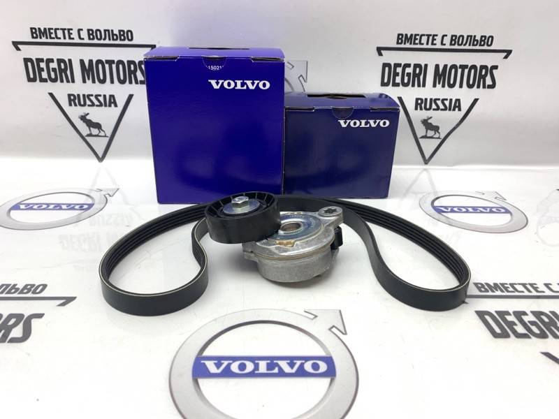 Комплект натяжителя ремня с ремнем и роликом для Вольво S80 II, V70 III, XC70 II, XC60, S60 II \\ Дизель \\ VOLVO Original 31401425