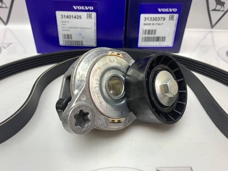 Комплект натяжителя ремня с ремнем и роликом для Вольво S80 II, V70 III, XC70 II, XC60, S60 II \\ Дизель \\ VOLVO Original 31401425