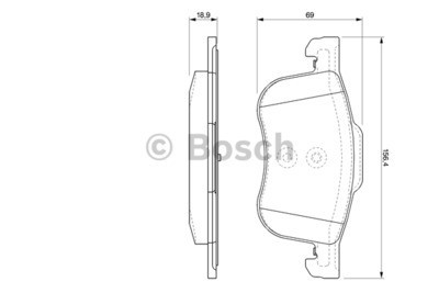 Тормозные колодки передние \\ VOLVO S60, S80, V70, V70, XC70 16" \\ BOSCH 0 986 424 540