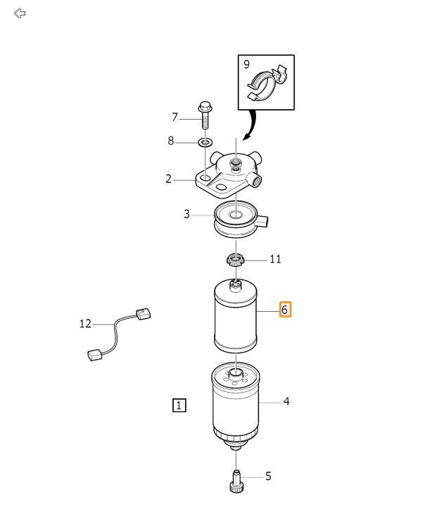 Фильтр топливный для дизеля VOLVO S60, S80, XC70, ХС90 \\ D5244Txx \\ VOLVO Original 32242175