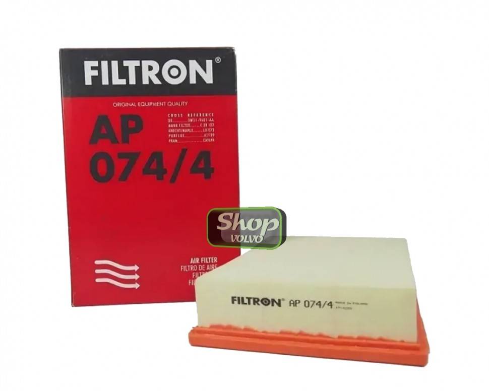 Фильтр воздушный VOLVO S40 II, V50 1,6 - 2,0 литра \\ 4 цилиндра \\ FILTRON AP 074/4