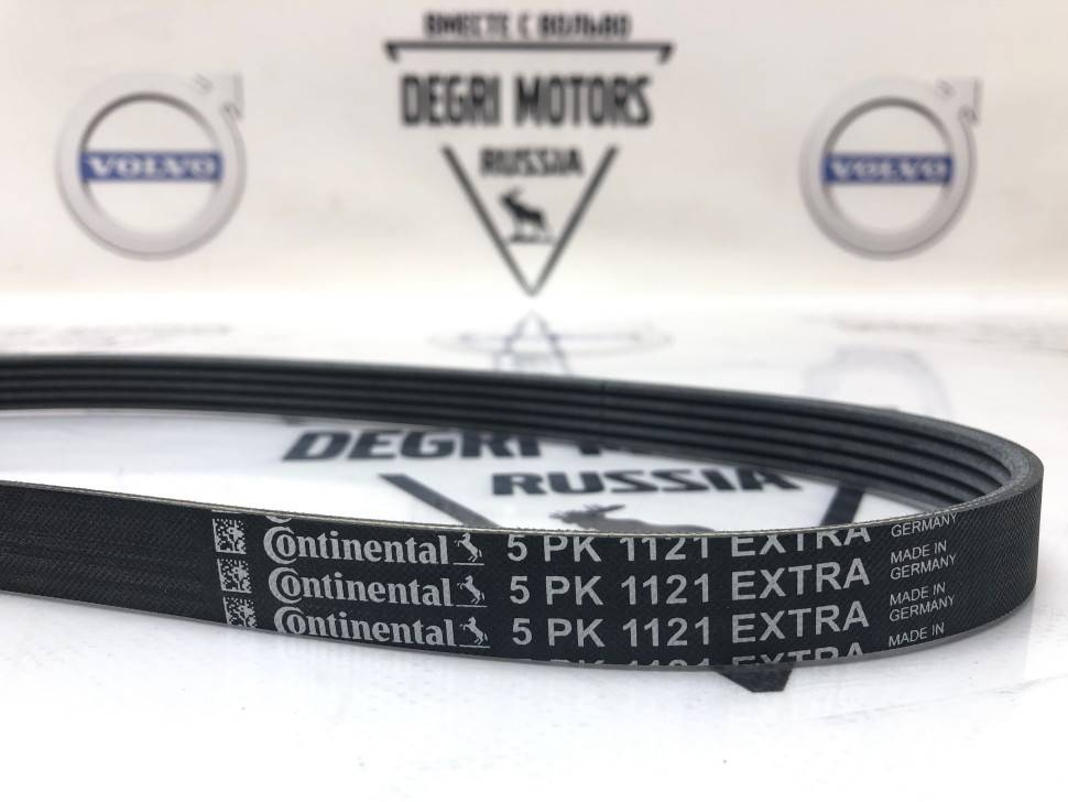 Ремень приводной генератора \\ VOLVO ​S60 II, S60 CC, S80 II, V60, V60 CC, V70 III, XC70 II XC60 \\ CONTITECH 5PK1121EXTRA