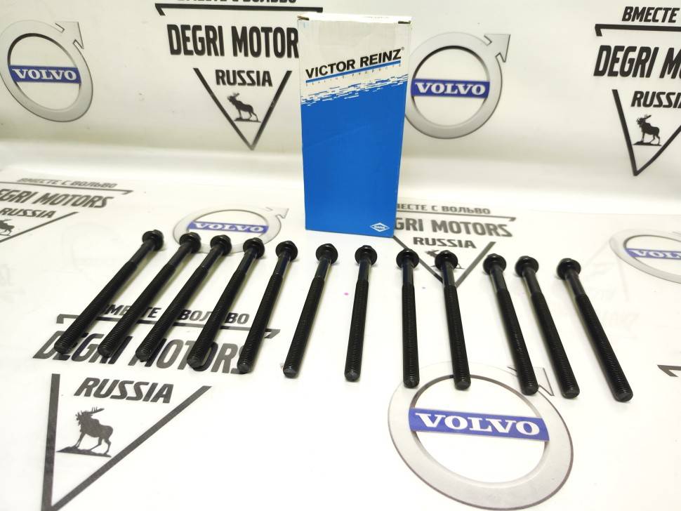 Болты ГБЦ М12x157 мм к-кт 12 шт. Вольво S40, S60, S80, XC60, XC70, XC90 \\ VICTOR REINZ 14-32152-02