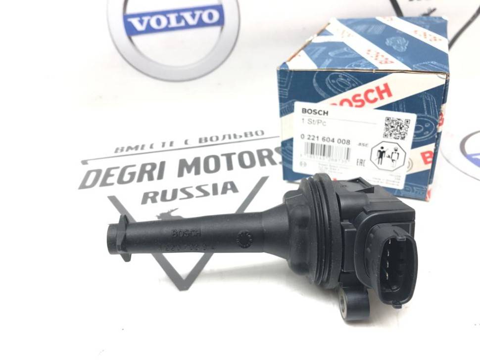 Катушка свечей зажигания для VOLVO S60, S80, XC70, XC90 \\ BOSCH 0 221 604 008