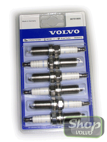 Комплект свечей зажигания 6 цилиндров VOLVO S80, ХС90 \\ с turbo \\ VOLVO (Original)  8692072