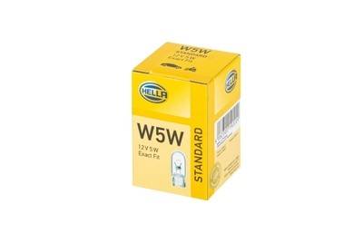 Лампа накаливания, W5W 12V 5W W 2,1 x 9,5d \\ HELLA 8GP 003 594-121