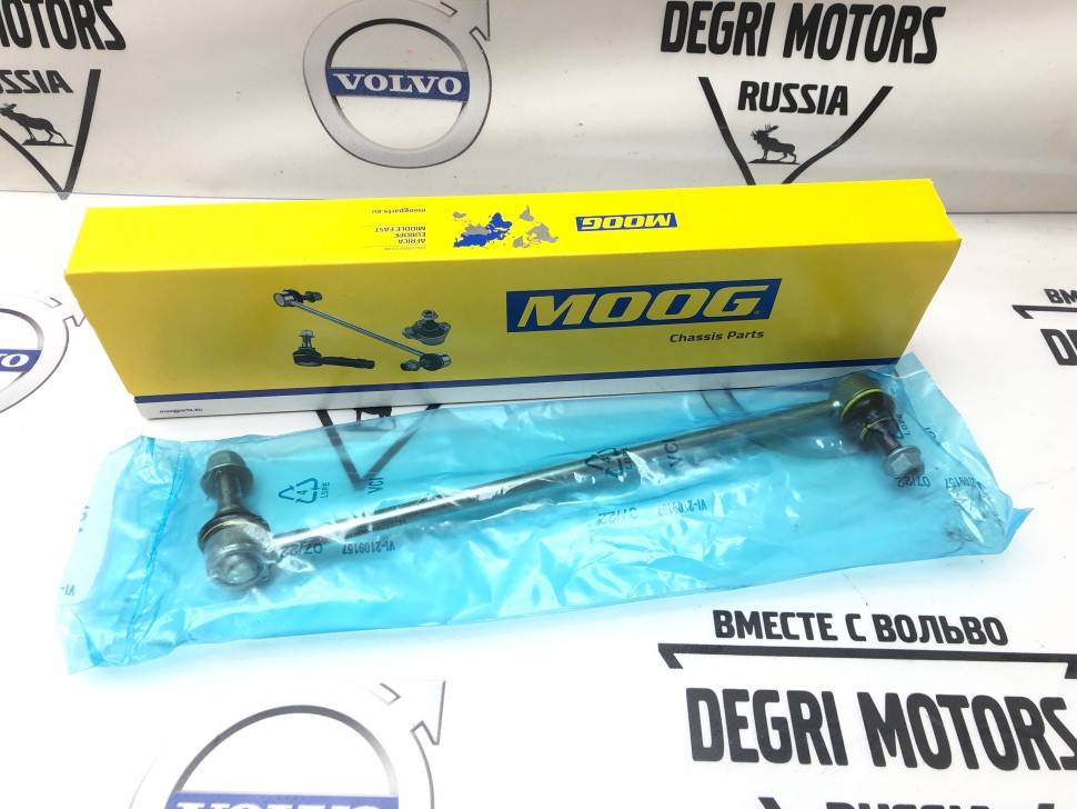 Тяга стабилизатора VOLVO S60, S80, XC90 пер.подв.лев, прав. \\ MOOG VV-LS-1119