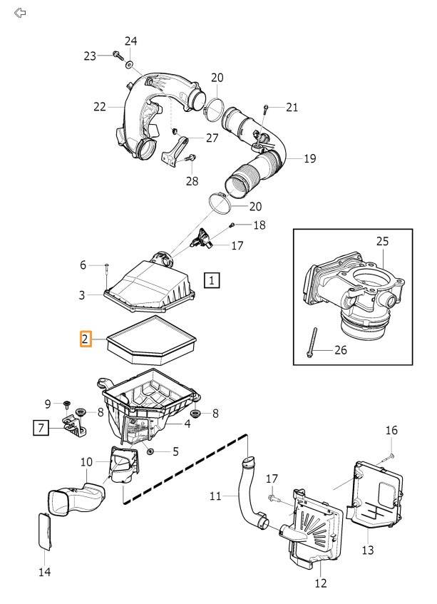 Фильтр воздушный S60 III, S90 II, V60, V90 II, V90CC, XC60 II, XC90 II \\ VOLVO Original 31370089