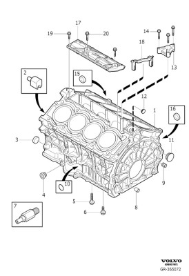 Кольцо уплотнительное блака цилиндров VOLVO XC90 V8 \\ VOLVO Original 999459