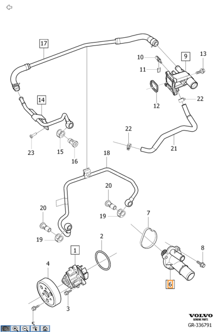 Термостат B4204T VOLVO S60 II, S80 II, XC60 \\ VOLVO Original 31316344