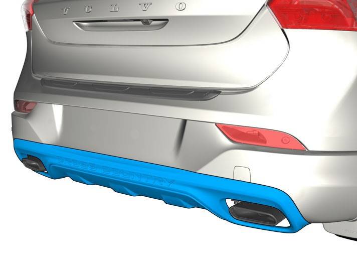 Декоративная накладка на задний бампер V40 CROSS COUNTRY \\ VOLVO Original 39818293