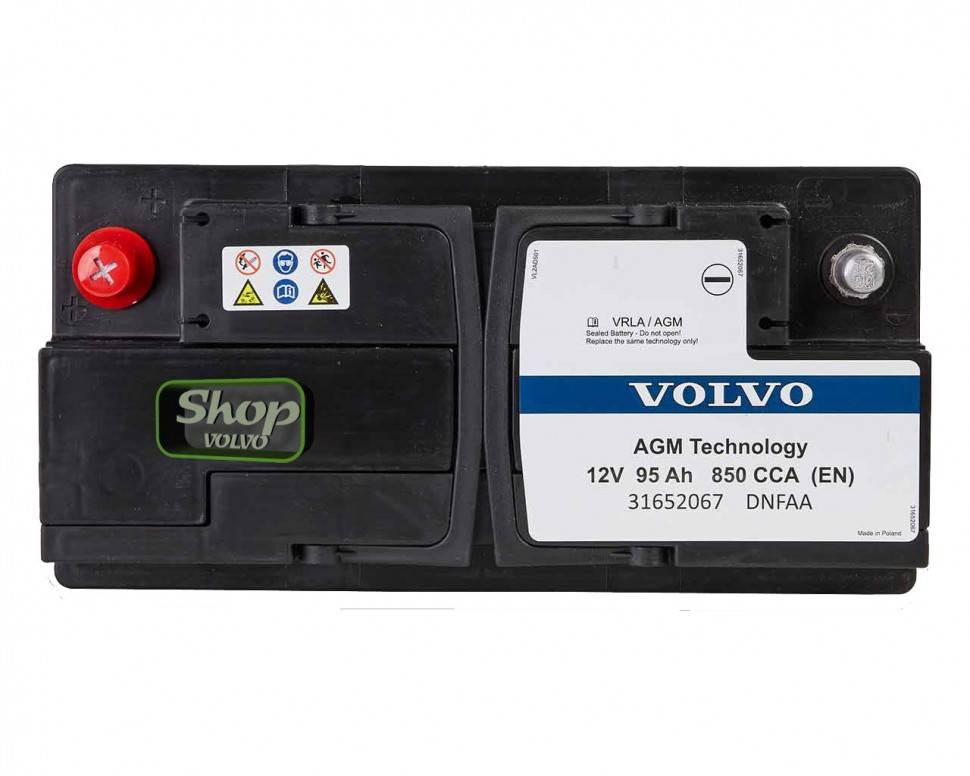 Аккумулятор АКБ AGM 850 А VOLVO XC90 II \\ 12V 95Ah 850A \\ VOLVO Original 31652067
