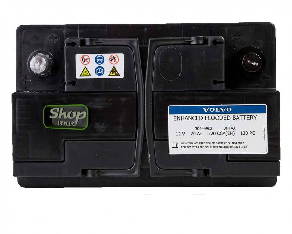 Аккумуляторная батарея 720CCAH VOLVO XC60, S60 II, S60CC, S80 II, V40, V40CC, V60, V60CC, V70 III, XC40, XC60, XC70 II \\ 12V 70Ah 720A \\ VOLVO Original 30644962