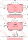 Тормозные колодки задние \\ VOLVO S60, S80, V70 II, XC70 16" \\ TRW GDB1389