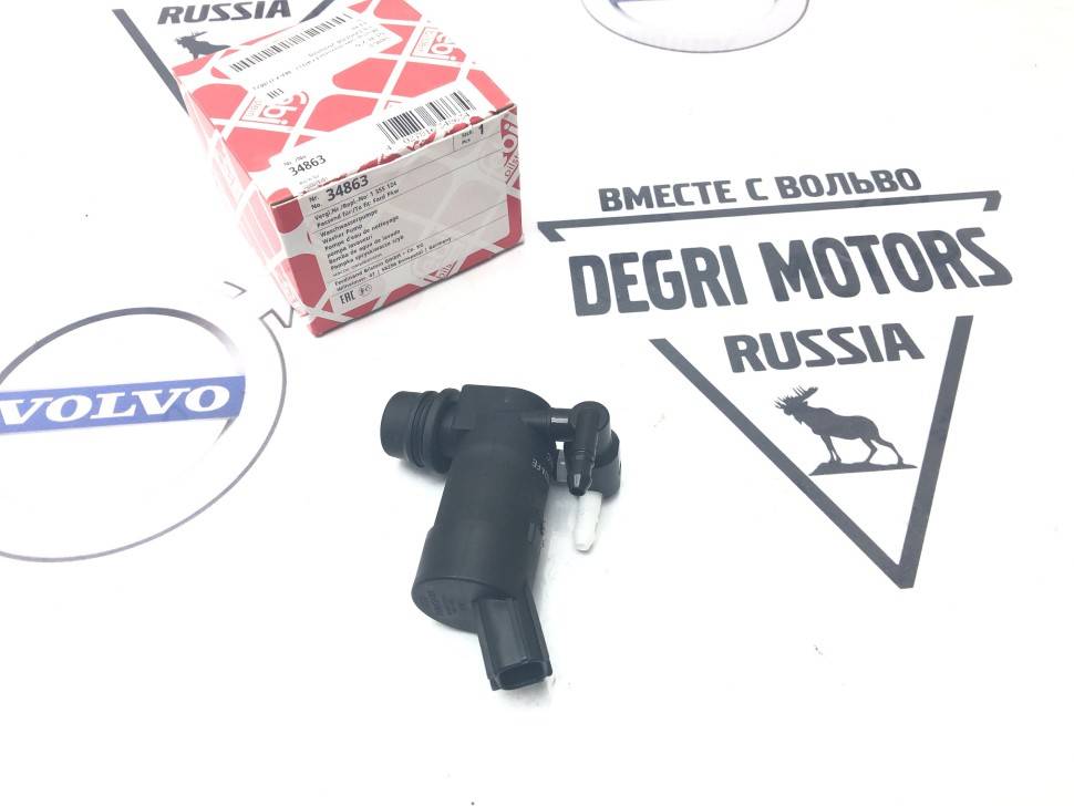 Насос омывателя лобового и заднего стекла Вольво XC70 II, XC90 \\ FEBI 34863